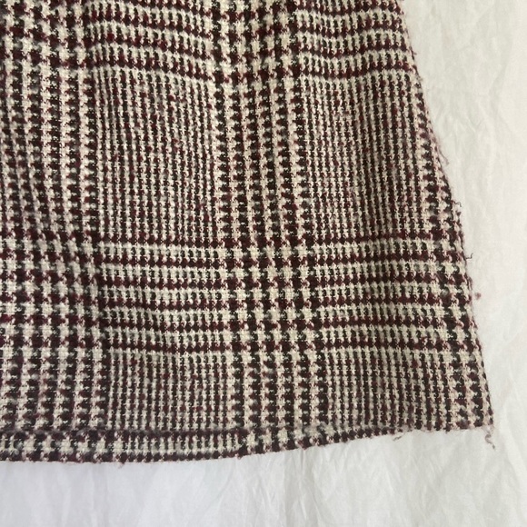 Revolve Line & Dot Thalia Skirt in Plum & Black Plaid Size Small - Picture 6 of 8